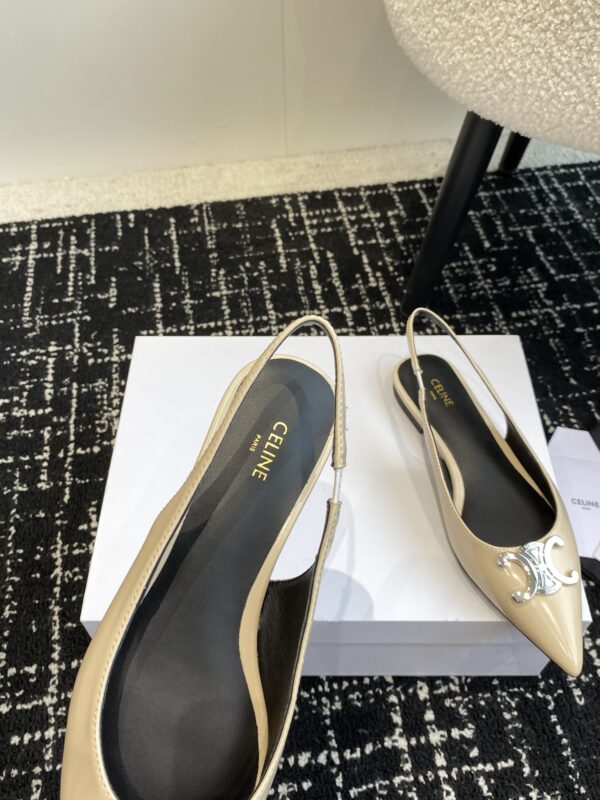 CELINE ALMA TRIOMPHE FLAT SLINGBACK IN GROS-GRAIN