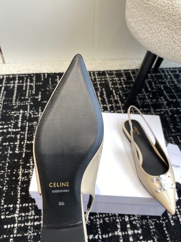 CELINE ALMA TRIOMPHE FLAT SLINGBACK IN GROS-GRAIN