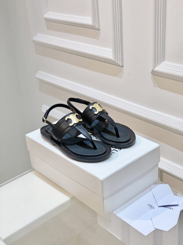 CELINE LYMPIA TRIOMPHE THONG IN CALFSKIN