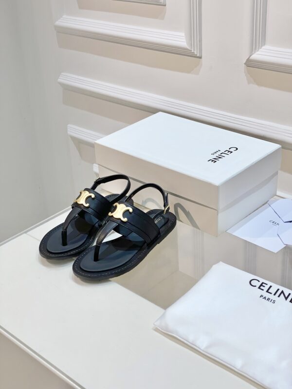 CELINE LYMPIA TRIOMPHE THONG IN CALFSKIN