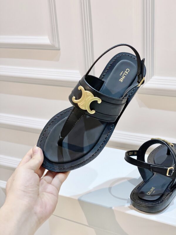 CELINE LYMPIA TRIOMPHE THONG IN CALFSKIN