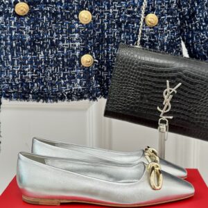 Ferragamo - Ballet Flat with Asymmetric Bow