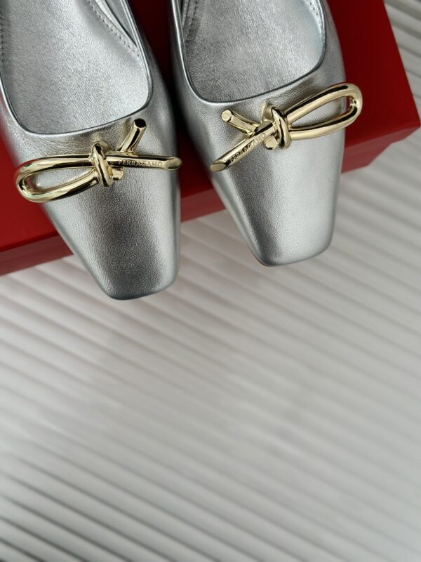 Ferragamo - Ballet Flat with Asymmetric Bow