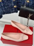 Ferragamo - Ballet Flat with Asymmetric Bow
