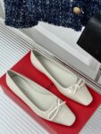 Ferragamo - Ballet Flat with Asymmetric Bow