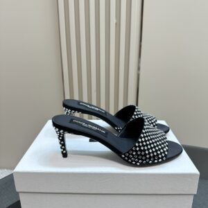 Dolce&Gabbana - SATIN MULES WITH EMBROIDERY