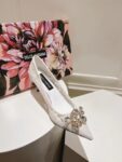 Dolce&Gabbana - LACE RAINBOW PUMPS WITH BROOCH DETAILING