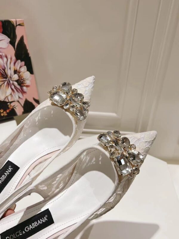 Dolce&Gabbana - RAINBOW LACE SLINGBACKS IN LUREX LACE