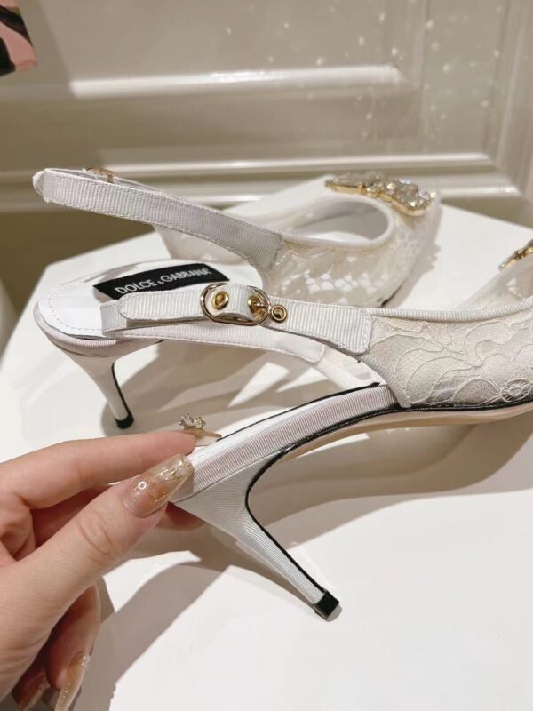 Dolce&Gabbana - RAINBOW LACE SLINGBACKS IN LUREX LACE