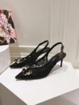 Dolce&Gabbana - RAINBOW LACE SLINGBACKS IN LUREX LACE