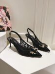 Dolce&Gabbana - RAINBOW LACE SLINGBACKS IN LUREX LACE