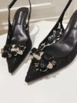 Dolce&Gabbana - RAINBOW LACE SLINGBACKS IN LUREX LACE