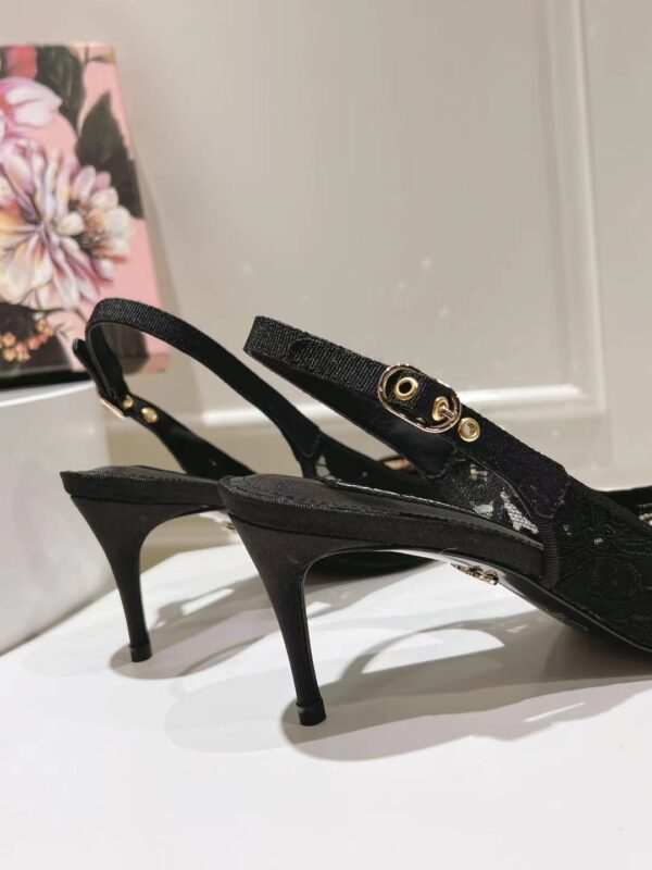Dolce&Gabbana - RAINBOW LACE SLINGBACKS IN LUREX LACE