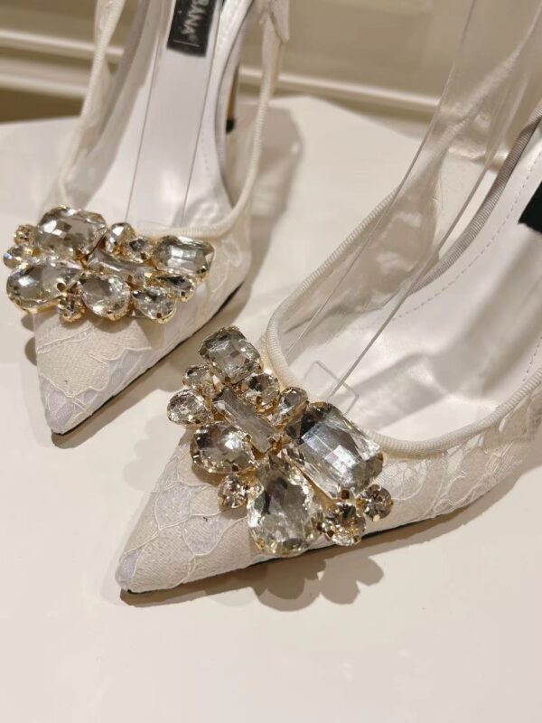 Dolce&Gabbana - RAINBOW LACE SLINGBACKS IN LUREX LACE