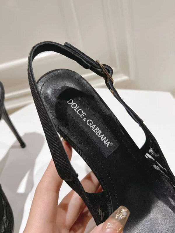 Dolce&Gabbana - RAINBOW LACE SLINGBACKS IN LUREX LACE