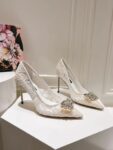 Dolce&Gabbana - LACE RAINBOW PUMPS WITH BROOCH DETAILING