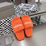 Balenciaga - WOMEN'S FURRY SLIDE SANDAL