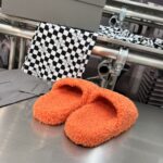 Balenciaga - WOMEN'S FURRY SLIDE SANDAL