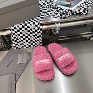 Balenciaga - WOMEN'S FURRY SLIDE SANDAL