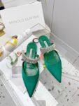 Manolo Blahnik - Lutara Mules Flat