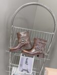 Miu Miu - Vintage-Look Leather Booties
