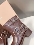 Miu Miu - Vintage-Look Leather Booties