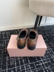 Miu Miu - Brushed Leather T-Strap Brogue Shoes