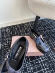 Miu Miu - Brushed Leather T-Strap Brogue Shoes
