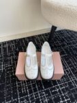 Miu Miu - Brushed Leather T-Strap Brogue Shoes