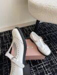 Miu Miu - Brushed Leather T-Strap Brogue Shoes