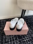 Miu Miu - Brushed Leather T-Strap Brogue Shoes