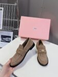 Miu Miu - Faded Suede Loafers