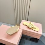 Miu Miu - Matelassé Nappa Leather Thong Sandals