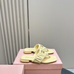Miu Miu - Matelassé Nappa Leather Thong Sandals