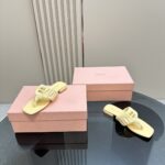Miu Miu - Matelassé Nappa Leather Thong Sandals