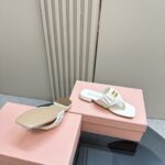 Miu Miu - Matelassé Nappa Leather Thong Sandals
