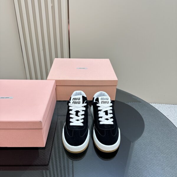 Miu Miu - Bleached Leather Sneakers