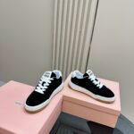 Miu Miu - Bleached Leather Sneakers
