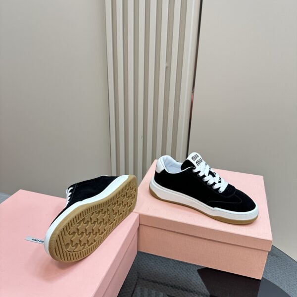 Miu Miu - Bleached Leather Sneakers
