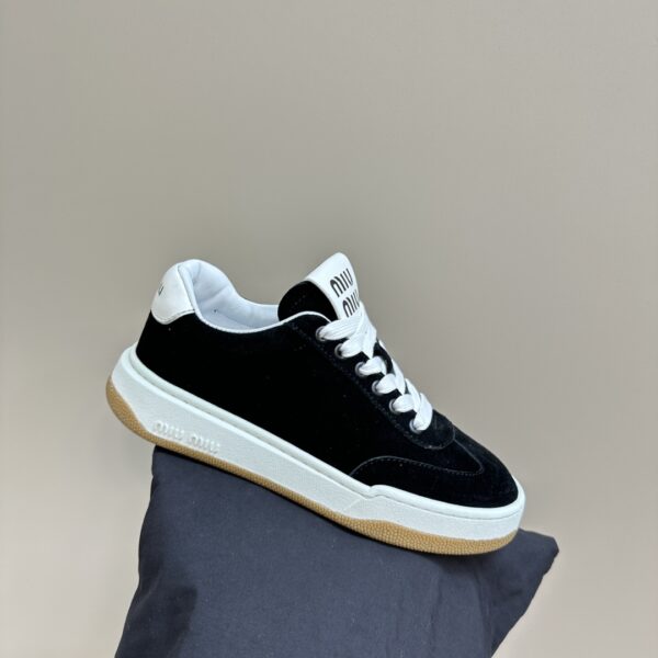 Miu Miu - Bleached Leather Sneakers