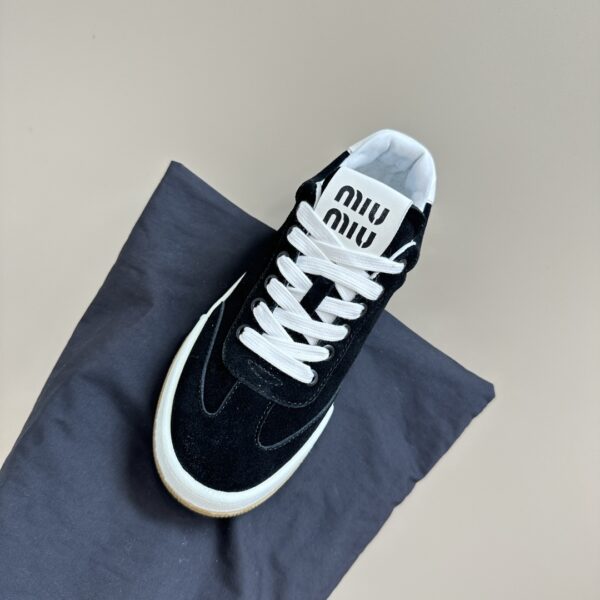 Miu Miu - Bleached Leather Sneakers