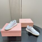 Miu Miu - Bleached Leather Sneakers