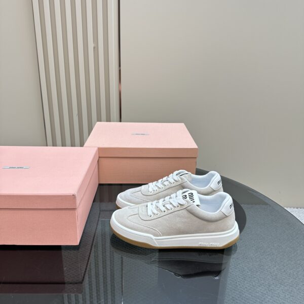 Miu Miu - Bleached Leather Sneakers