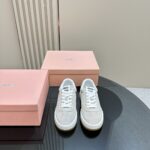 Miu Miu - Bleached Leather Sneakers