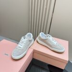 Miu Miu - Bleached Leather Sneakers