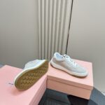 Miu Miu - Bleached Leather Sneakers