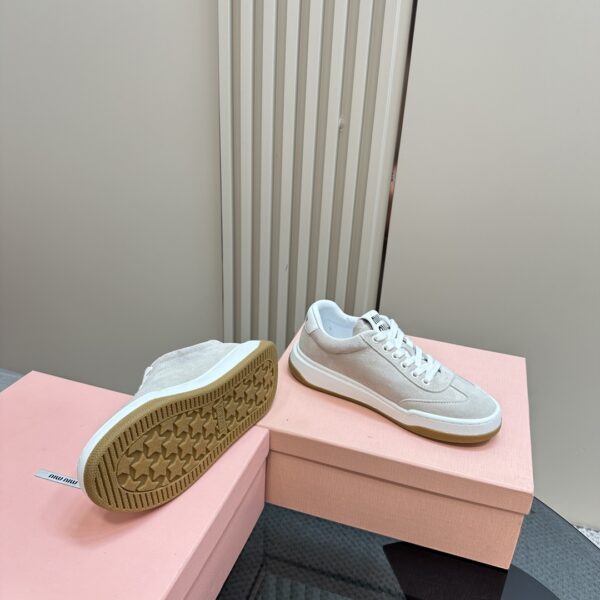 Miu Miu - Bleached Leather Sneakers
