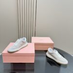Miu Miu - Bleached Leather Sneakers