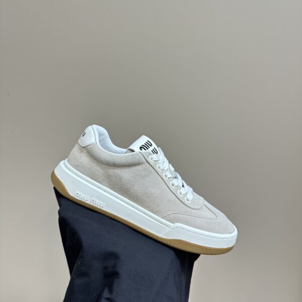 Miu Miu - Bleached Leather Sneakers