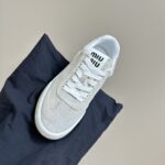 Miu Miu - Bleached Leather Sneakers